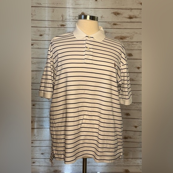 Polo Ralph Lauren Other - Polo Ralph Lauren classic white/blue striped cotton polo shirt Size XL-Tall